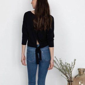 Gentle Fawn Virgo Loose Tie Back Top Black small